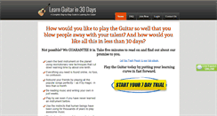 Desktop Screenshot of learnguitarin30days.com