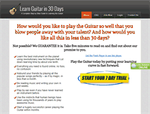 Tablet Screenshot of learnguitarin30days.com